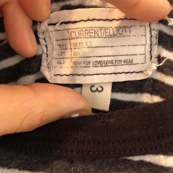 Current/Elliott Broken Stripe Muscle Tank Top - Picture 2 of 4